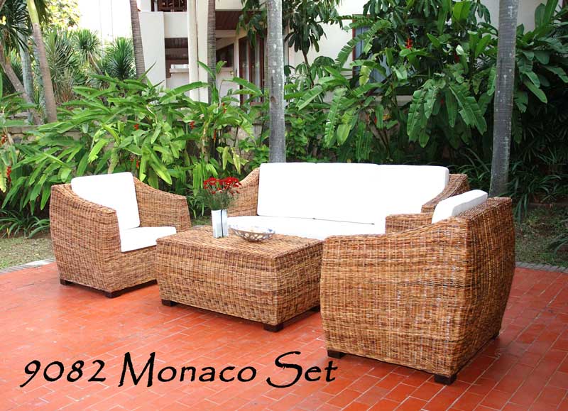 Monaco Rattan Living Set | Natural Rattan Furniture Wholesale Supplier